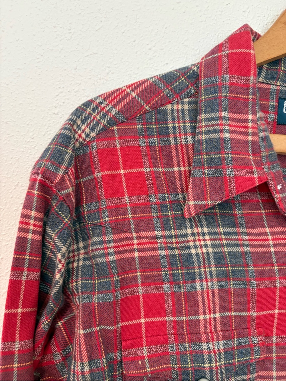 POLO RALPH LAUREN Western Red Plaid Flannel Pearl Snap Button Shirt Extra Large - Picture 2 of 6